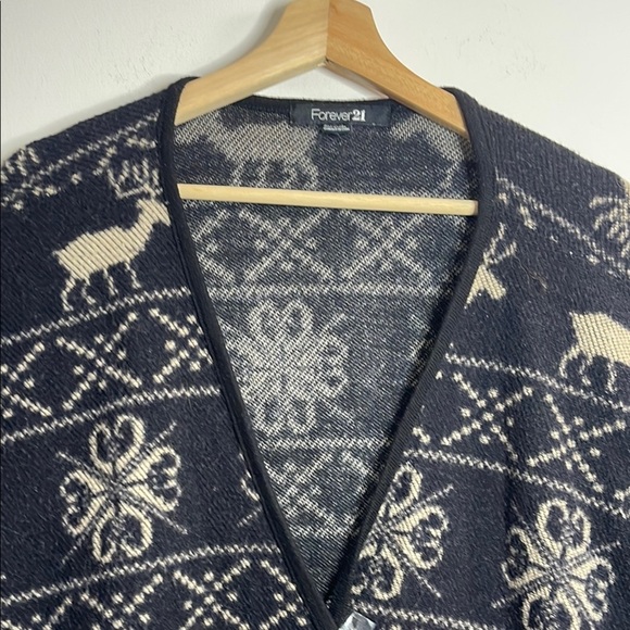 Forever 21 Black and Tan Poncho - Picture 3 of 6